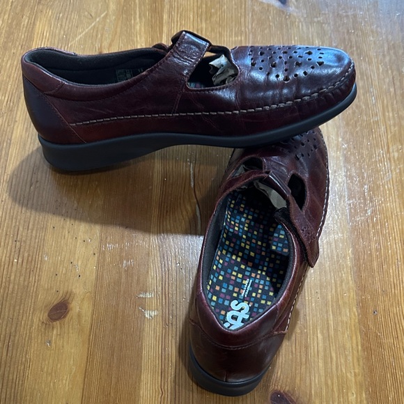 SAS Women's Brown Leather Flats Willow Slip On  loafer walnut - Picture 11 of 11